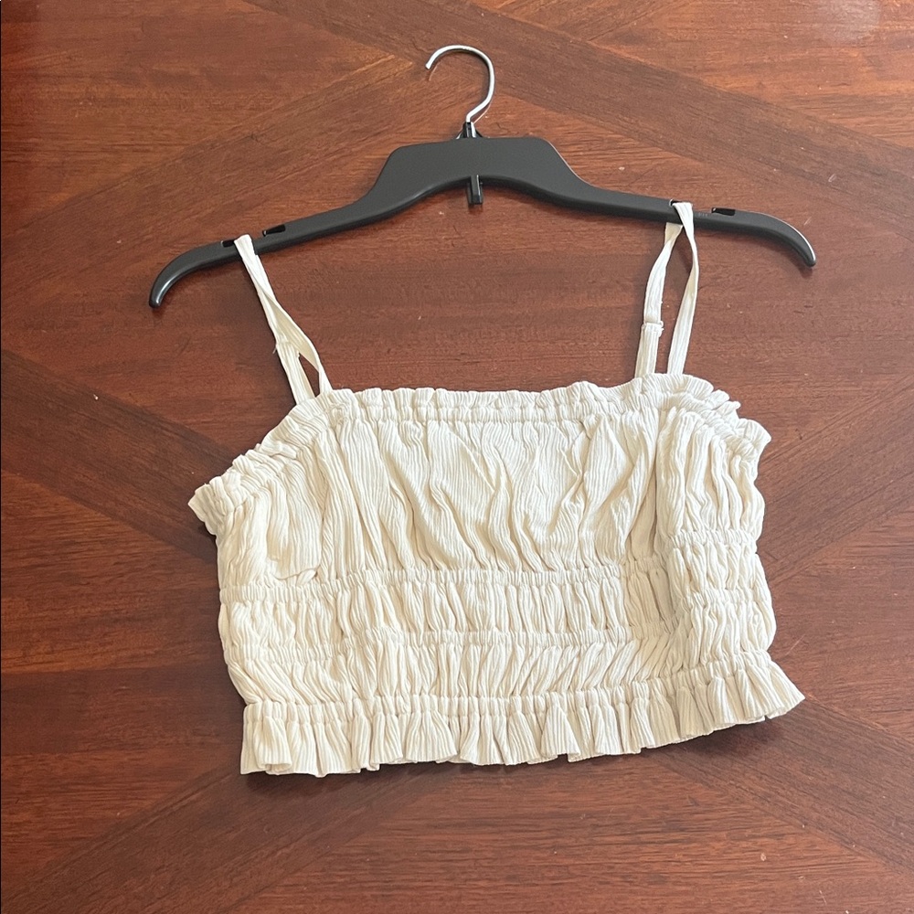 Japna Cream Ruffled Camisole